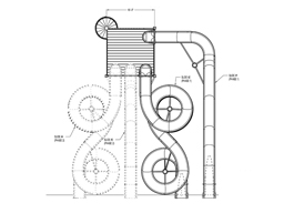 Double Fiberglass Water Slide Model 1837 plan view