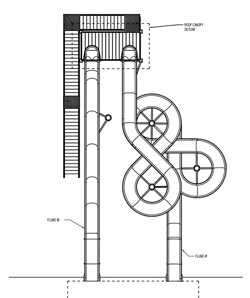 Fiberglass Water Slide Model 1841 plan view