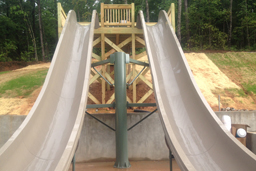 Dual Fiberglass Flume Speed Slide Water Slides Model 1854