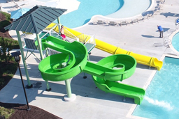 Double Fiberglass  Flume Water Slide Model 1860