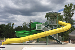 Double Fiberglass Flume Water Slide Model 1860