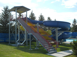 Double Fiberglass Water Slide Model 1900