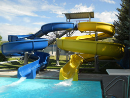 Double Fiberglass Water Slide Model 1900