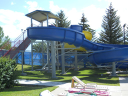 Double Fiberglass Water Slide Model 1900