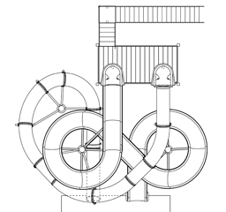 Combination Flume Water Slide Model 1904 plan view