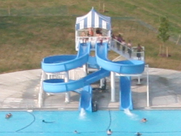 Double Fiberglass Water Slide Model 1907