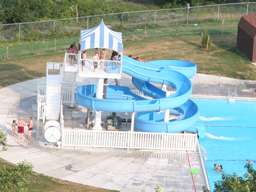 Double Fiberglass Water Slide Model 1907