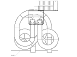 Double Fiberglass Water Slide Model 1907 plan view