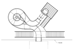 Fiberglass Water Slide Model 1910 plan view