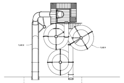 Combination Flume Water Slide Model 1914 Plan View