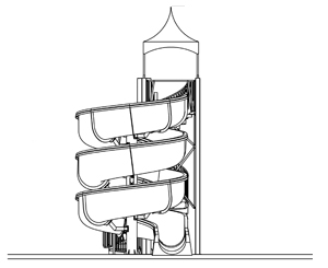 Fiberglass Water Slide Model 1931 plan view