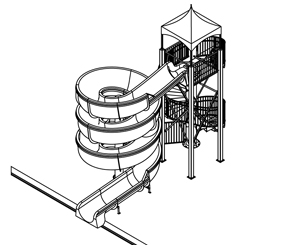 Fiberglass Water Slide Model 1931 plan view