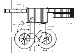 Combination Triple Flume Water Slide Model 1933 plan view