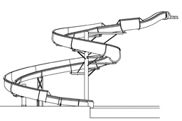 Fiberglass Water Slide Model 1936 plan view