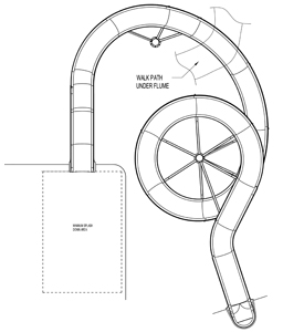 Fiberglass Water Slide Model 1936 plan view