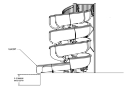 Fiberglass Water Slide Model 1946 plan view