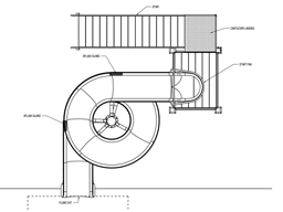 Fiberglass Water Slide Model 1948 plan view