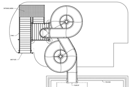 Open Fiberglass Flume Water Slide Model 3001 plan view