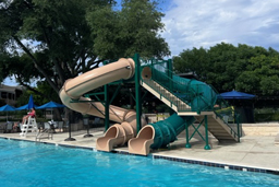 Double Closed Fiberglass Flume Water Slide Model 9412-32