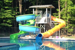 Double Fiberglass  Flume Water Slide Model 1860