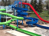 Triple Flume Fiberglass Water Slide with Exit Lanes Model 2047