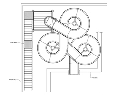 Fiberglass Water Slide Model 1830M plan view