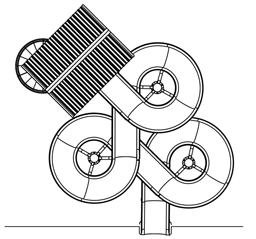 Fiberglass Water Slide Model 1830 plan view