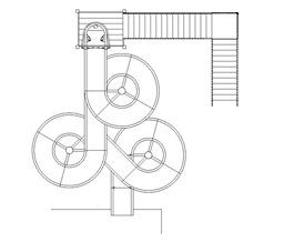 Fiberglass Flume Water Slide Model 1836 - plan view