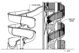 Fiberglass Water Slide Model 1919 plan view