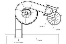 Fiberglass Water Slide Model 1919 plan view