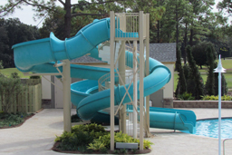 Double Fiberglass Flume Water Slide Model 2040