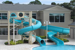 Double Fiberglass Flume Water Slide Model 2040