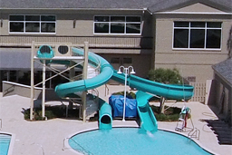 Double Fiberglass Flume Water Slide Model 2040