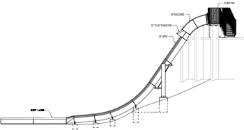 Fiberglass Speed Slide Model 1850 plan view