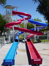 Double Polyethylene Flume Water Slide Model 1641