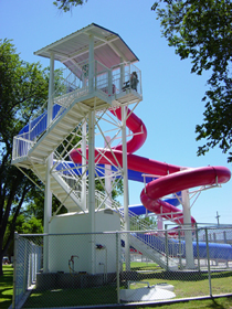 Double Polyethylene Flume Water Slide Model 1641