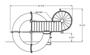 Water Slide Model 1625 plan view