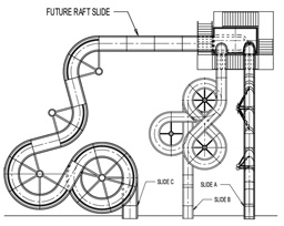 Fiberglass Water Slide Model 1841 plan view