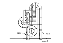 Combination Flume Water Slide Model 1860 plan view