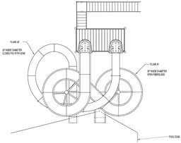 Combination Flume Water Slide Model 1904 plan view