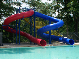 Double Polyethylene Flume Water Slide Model 1648