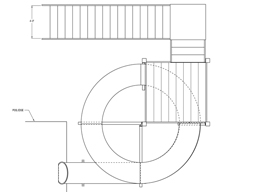 Polyethylene Flume Water Slide Model 1615 plan view