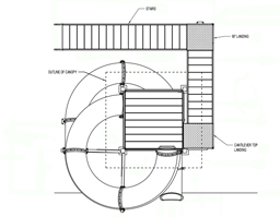 Polyethylene Flume Water Slide Model 1631 plan view