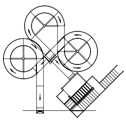 Polyethylene Flume Water Slide Model 1632 Plan View