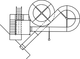 Polyethylene Flume Water Slide Model 1634 Plan View