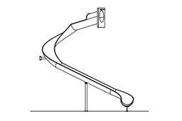 Stainless Steel Dry Slide Model SS-A1001 plan view