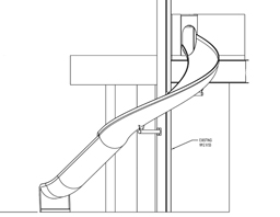 Custom Indoor Dry Slide Model SS-A1004 plan view