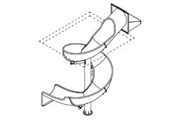 Stainless Steel Dry Slide Model SS-A1007 plan view