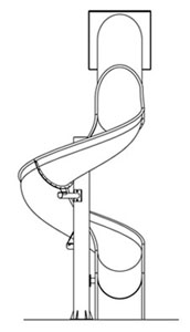 Stainless Steel Dry Slide Model SS-A1009 plan view