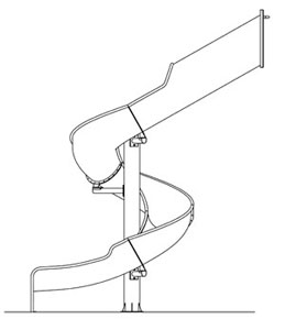 Stainless Steel Dry Slide Model SS-A1009 plan view